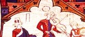 Jograis da poesia galego-portuguesa, iluminura do Cancioneiro da Ajuda